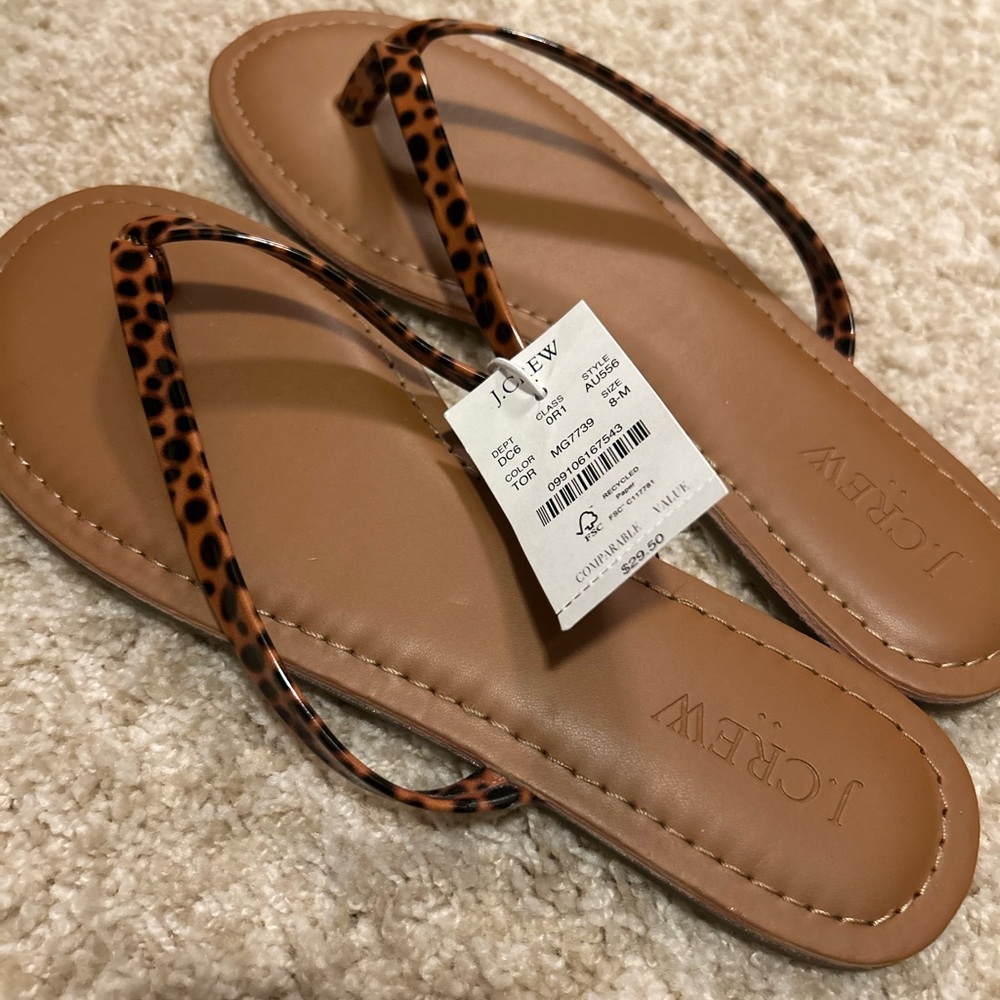 J. Crew Leopard Print Sandals
